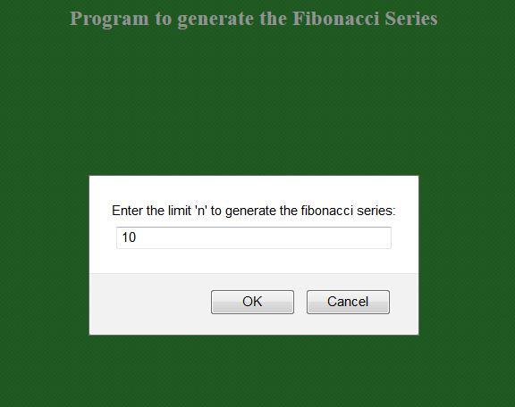 code to generate Fibonacci numbers using Javascript