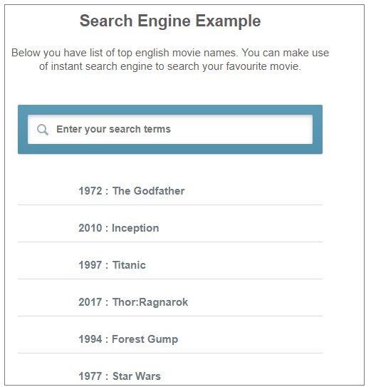 Learn to build a Search Engine using AngularJS