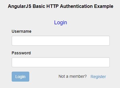 Login and Registration Application in AngularJS