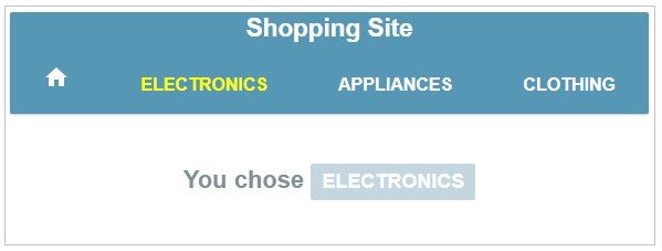 Shopping site menu example in AngularJS