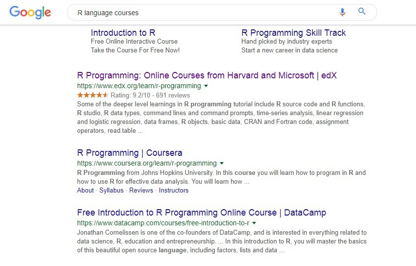Online courses to learn R language for free