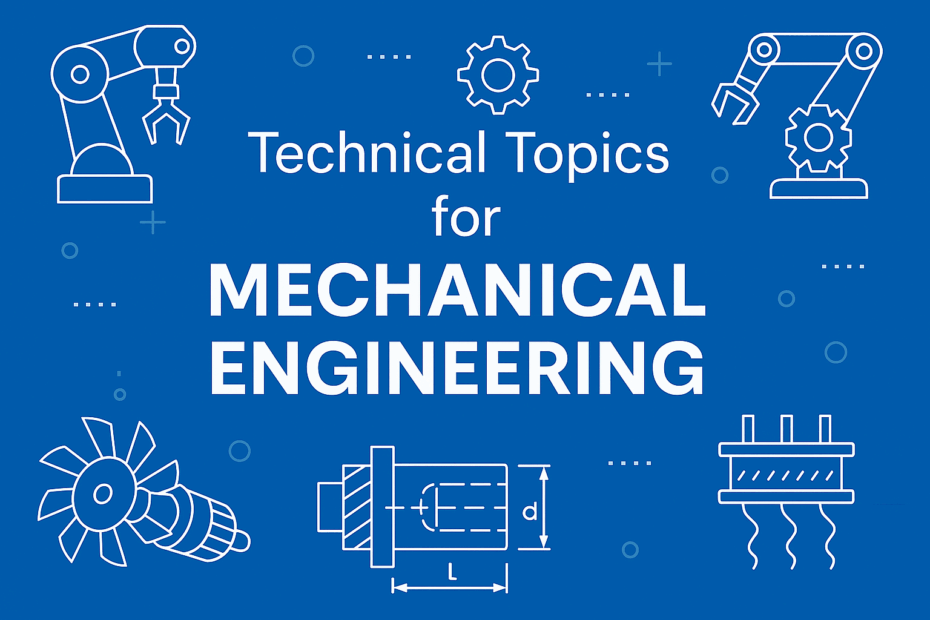 Topics for Mechanical Engineering